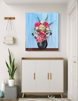 3D Art Work With Flowers