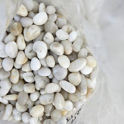 Riverstone ultra polished white decorative rocks / pebbles