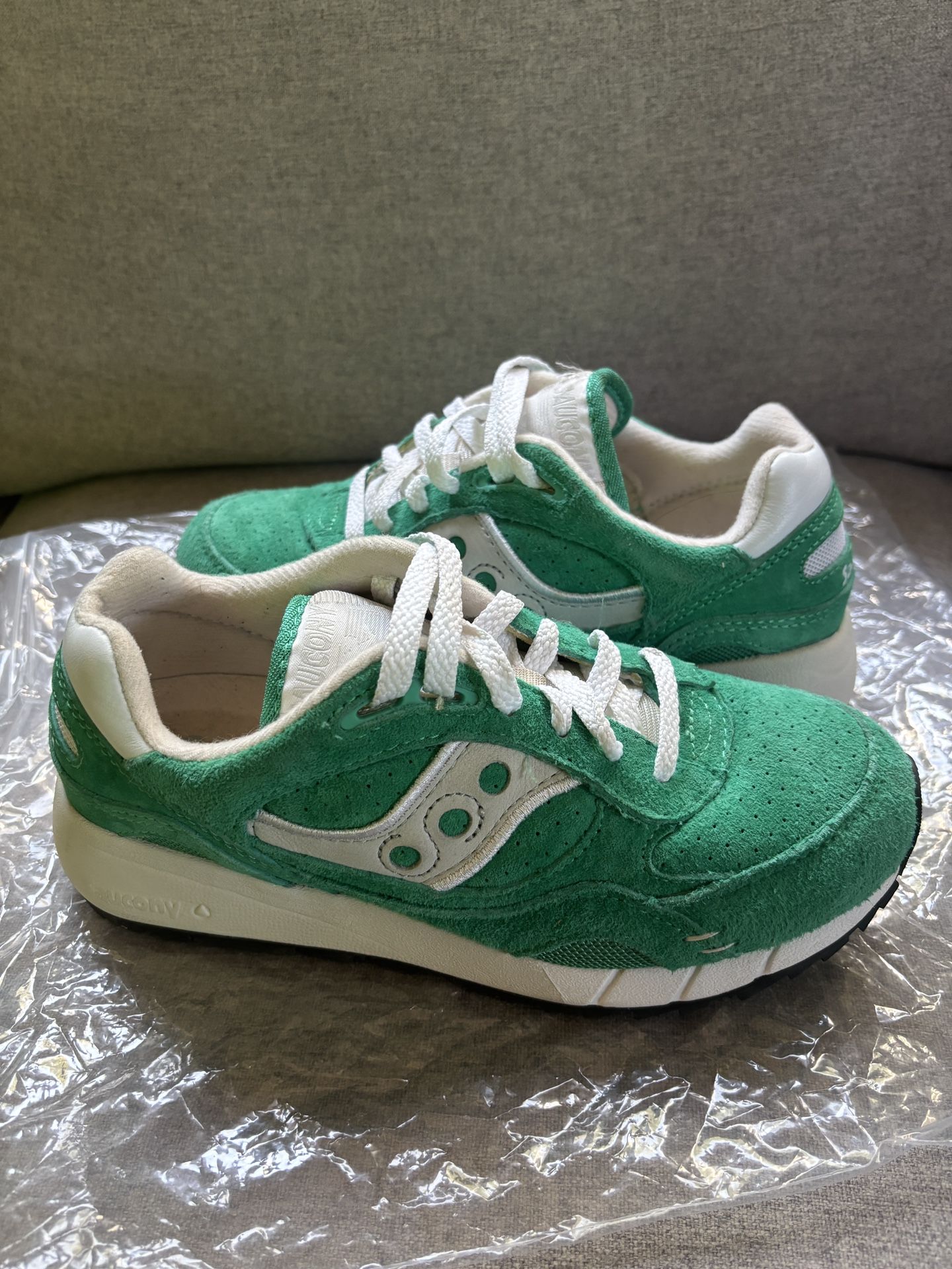 2022 Saucony Shadow 6000 Premium Suede Green Vert Sneakers Size 6 S70662 -2