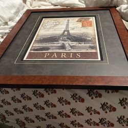Paris Photo Matted w/3mats and Outer Wood Frame