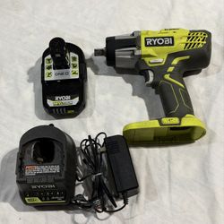 Ryobi ONE+18V  1/2” 3-Speed Impact Wrench + 2Ah Battery (New) & Charger  