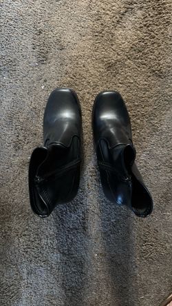 Black Square Toe Boots