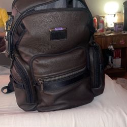 Tumi Leather Brown Laptop Bookbag