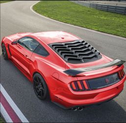 Ford Mustang 2015-2023 - Rear Window Louver- (Glossy Carbon Fiber)