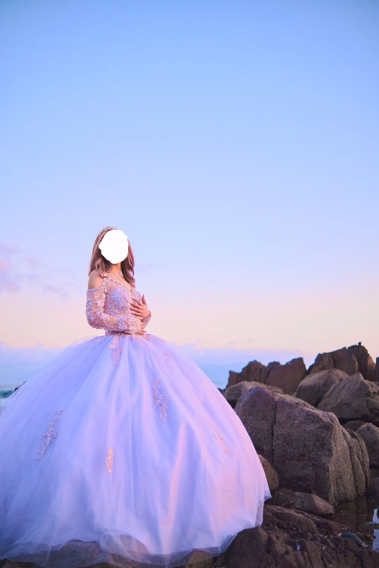 Purple QuinceaƱera dress quince dress