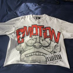 Mixed Emotions Cropped Tee Size Large Lightly Worn 