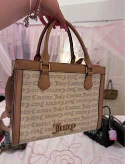Tan and white Juicy Couture tote