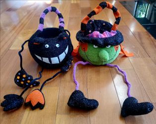 Halloween Plush Trick-or-Treat Candy Buckets & Bags