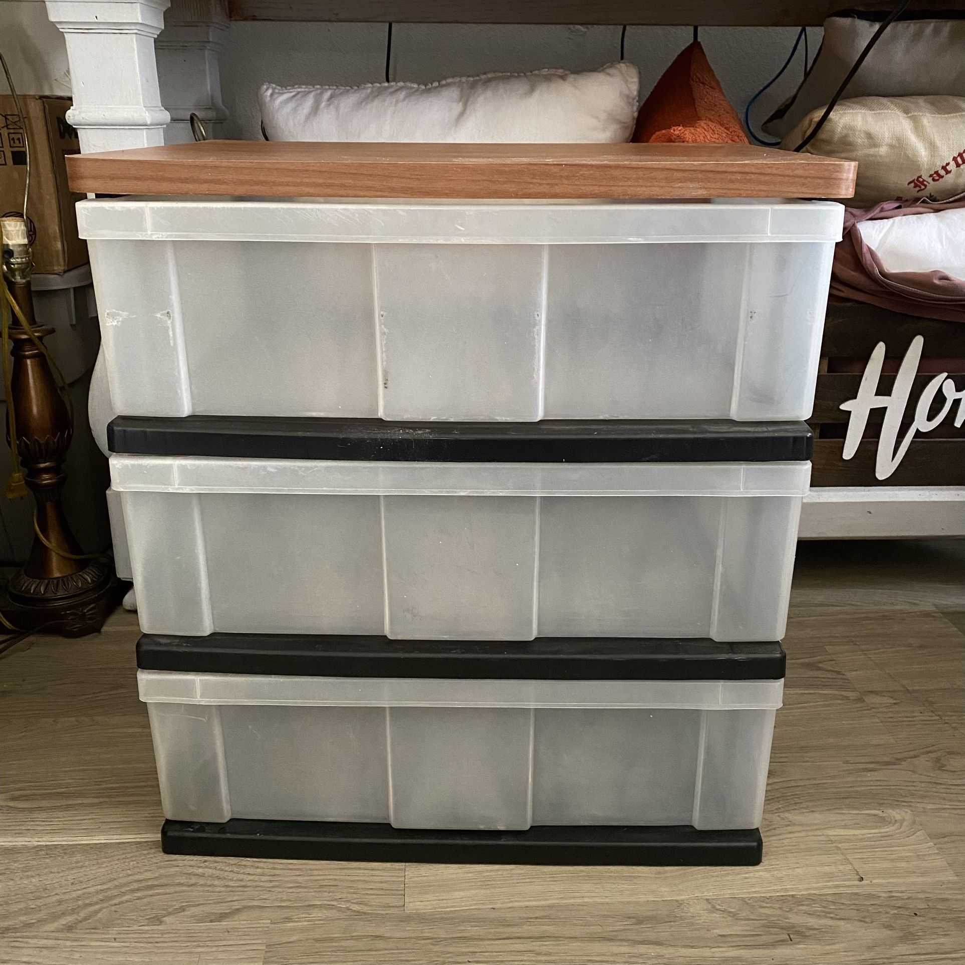 Plastic 3 Drawer Storage 