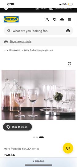 IKEA Svalka 8oz Wine Glasses 58 Total