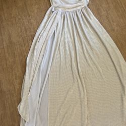 Metallic White , Women’s Dress . Nice