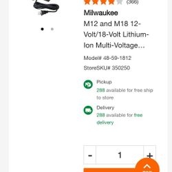 M12 and M18 12-Volt/18-Volt Lithium-Ion Multi-Voltage Battery Charger
