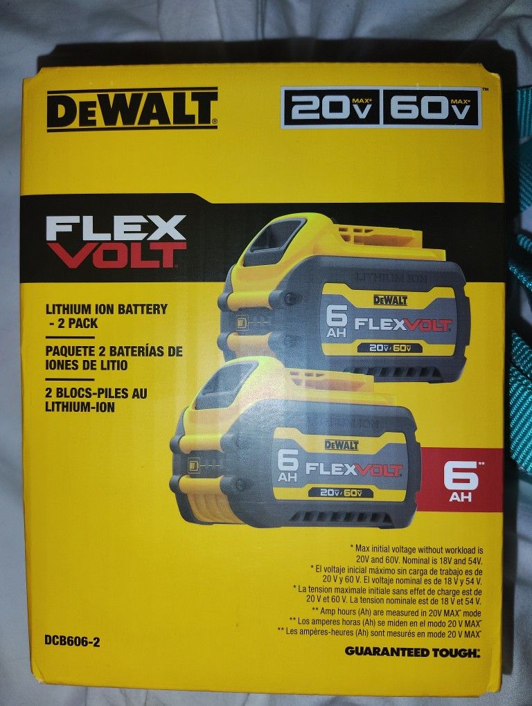 DEWALT 60V 2 PACK BATTERIES