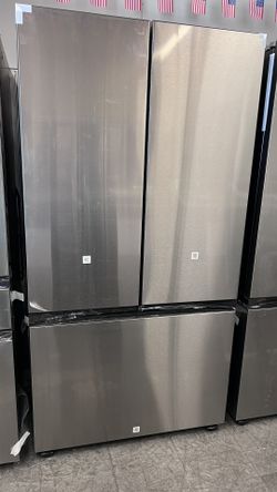 Bespoke 30 cu. ft. 3-Door French Door Smart Refrigerator with Beverage Center in Stainless Steel,