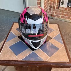 Youth Full Face Pink Motorcycle Helmet 