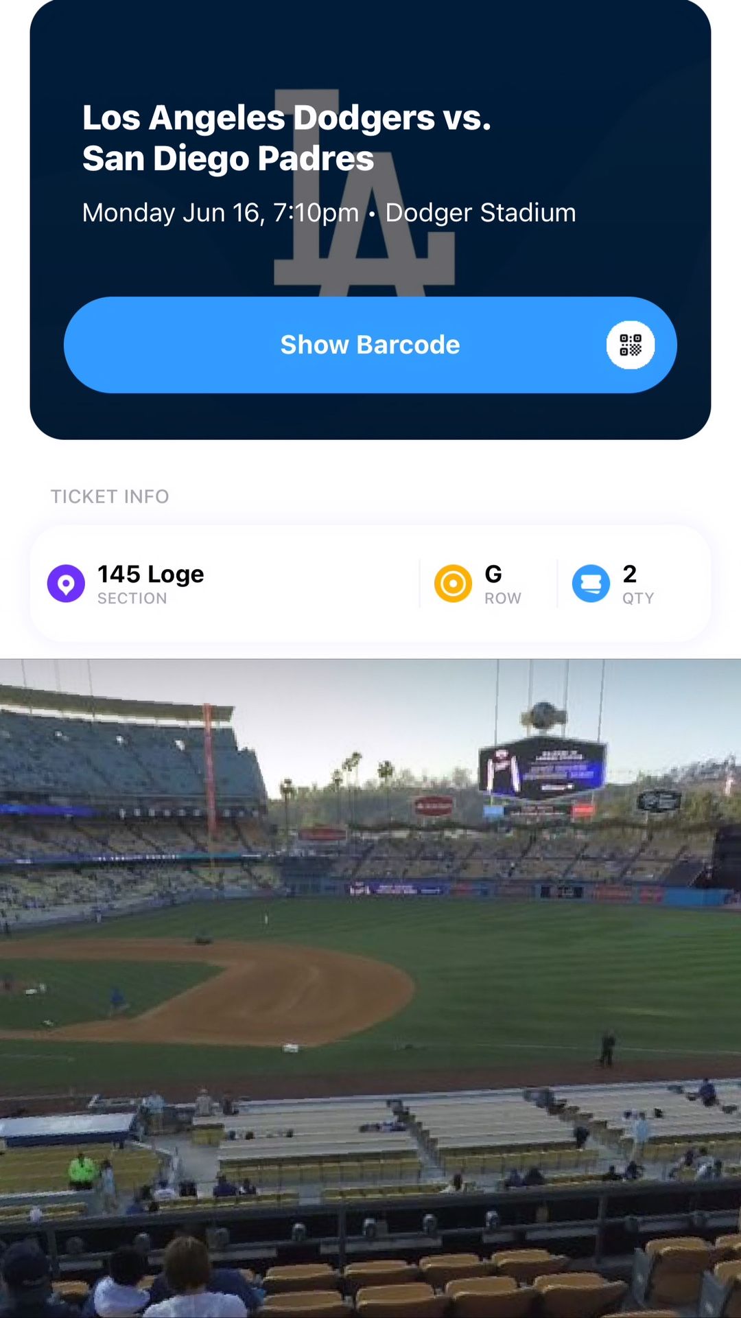 DODGERS TICKETS THIS MONDAY