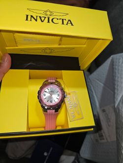 Invicta Watch Pink Silicone Band