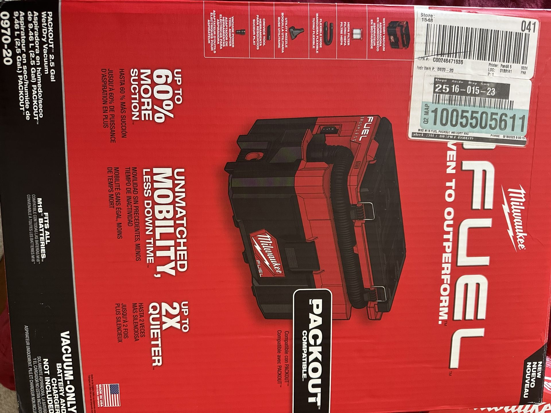 Milwaukee Fuel Packout Vacuum