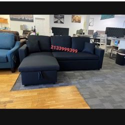 Black Pull Out Sectional Sofa New 87×57