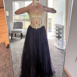 Dress Gold And Purple