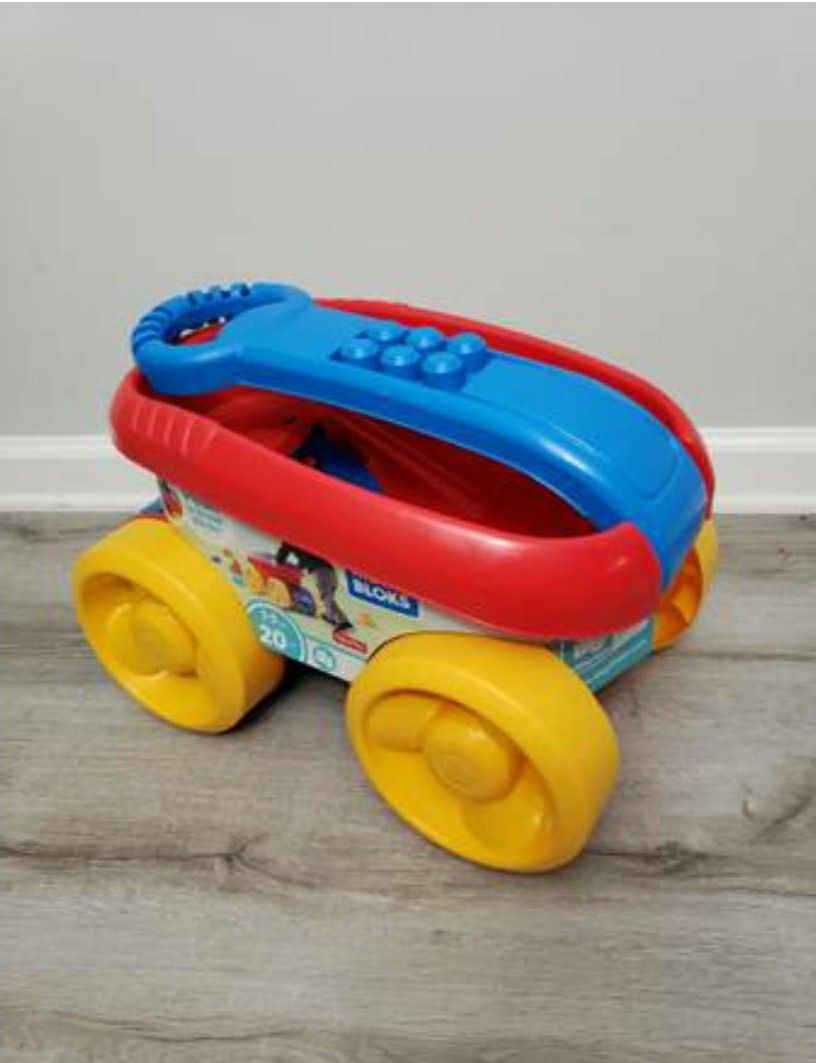 Mega bloks push to scoop wagon toy