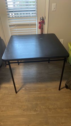 Black square table