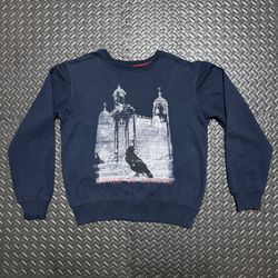 Historic Royal Palaces Tower of London Navy Blue Crewneck Sweatshirt Mens Large