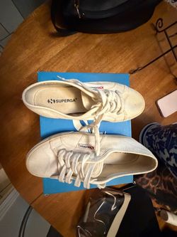 White Canvas Low-Top Sneakers