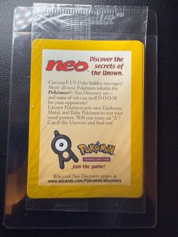 Sealed Pokemon Entei Movie Promo 2001 Holo