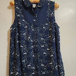 Disney Bunny Print Sleeveless Blouse