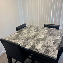 Faux Marble Dining Table