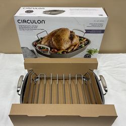 Circulon Large Roasting Pan With Rack  18 Inch X15 Inch