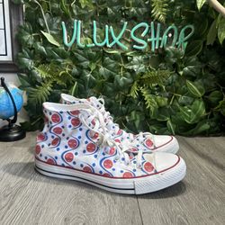 Converse Chuck Taylor All Star High Classic White Men Sz 11.5 Customize Graphic
