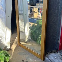 Small Wood Bathroom Mirror 