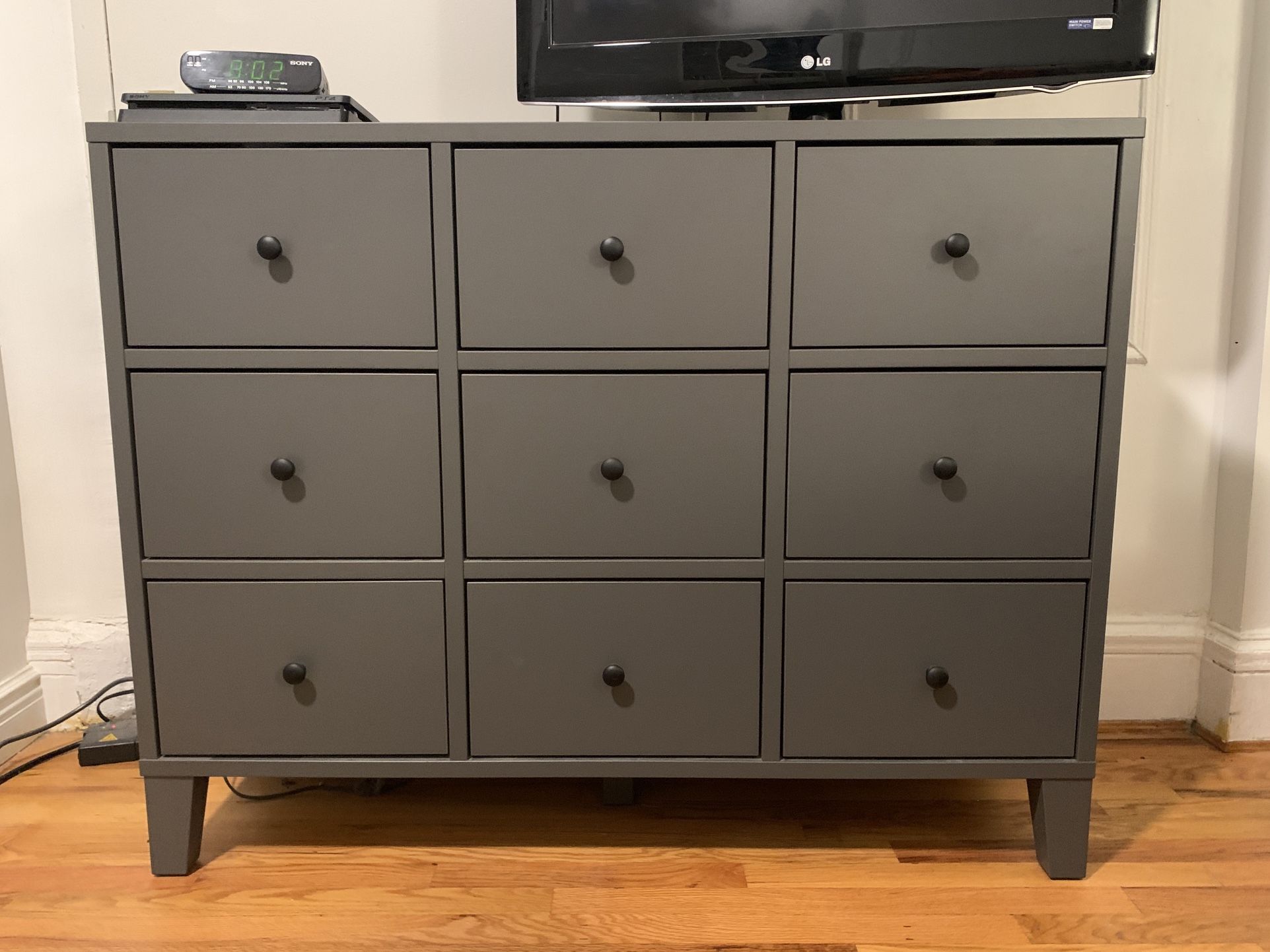 Ikea Bryggja 9-Drawer Dresser Gray