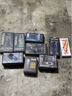 Assortment of electrical testing tools