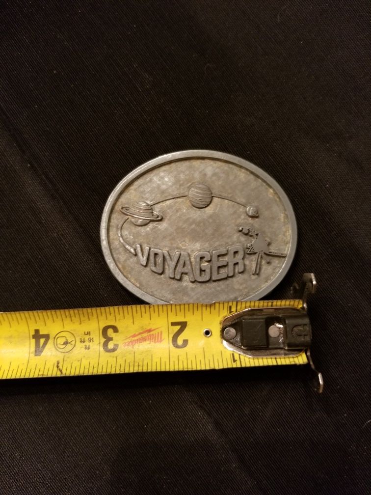 Nasa Vintage Space Voyager 1 & 2 Cast Belt Buckle 1977