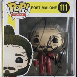 Funko Pop! Post Malone #111 Signed And Encapsulated
