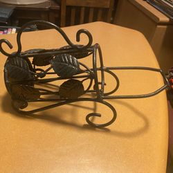 wrough Iron Bottle Holder