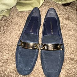 Donald J Pliner- Navy Chain Loafers