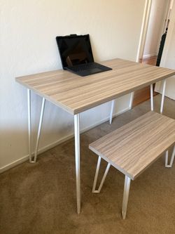 Kids desk and bench