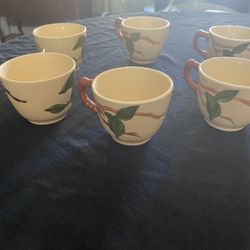 (6) Franciscan Apple Pattern Cups