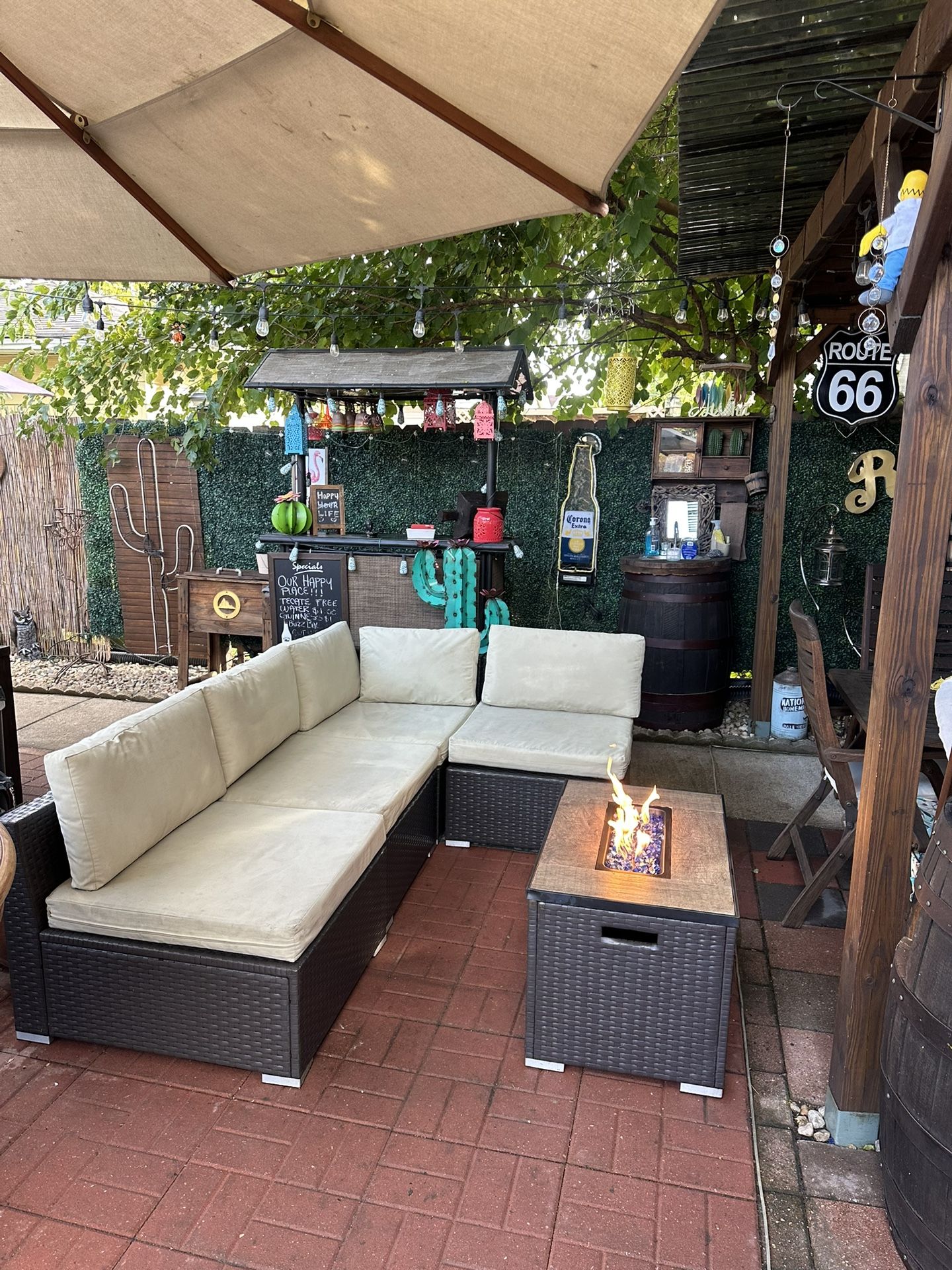 Patio Set And FirePit