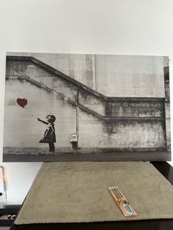 Banksy Girl With Balloon Canvas Art Print