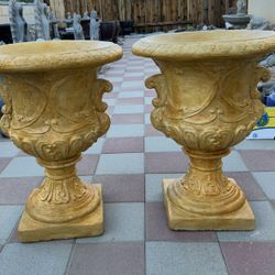 New Flower Pots Made Out Of Cement Perfect Gift 