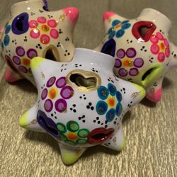 Set Of 3 Assorted Hand Crafted Ornaments