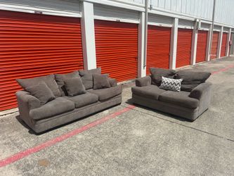 *FREE DELIVERY* Gray/Taupe Sofa Couch Set