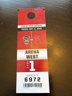 Parking Pass NCSU Football - Sept 11 2026