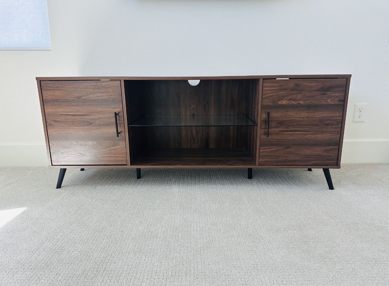 Mid Century Tv Stand With Doors
