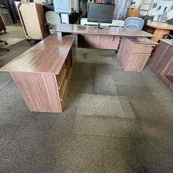 L Shaped Desk With Matching Credenza 